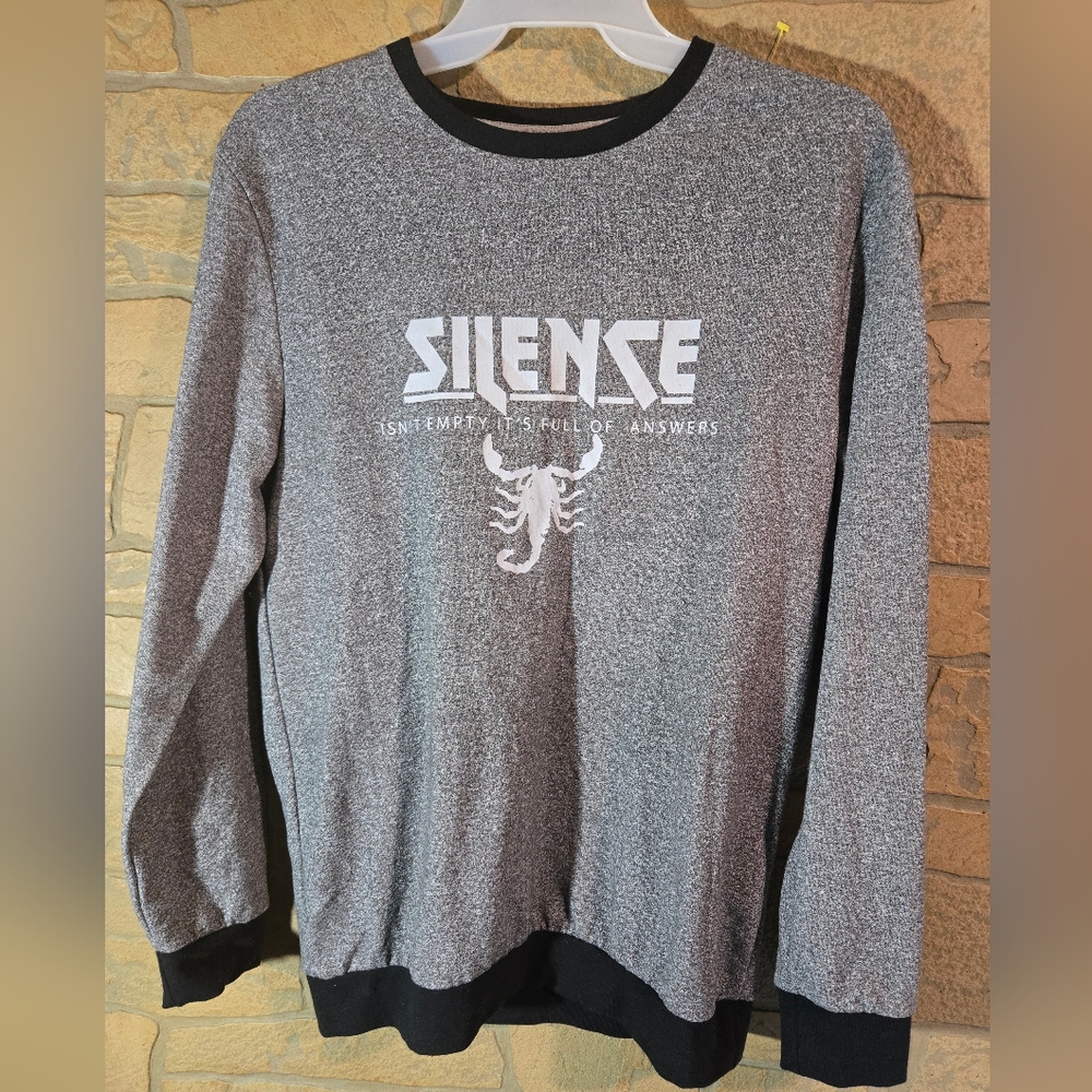 KOTON Baskili Sweatshirt "Silence isn't Empty it's Full of Answers" Men's XL NWT